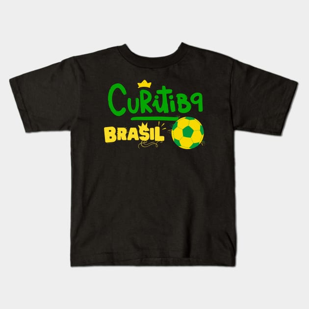 Curitiba Brasil Kids T-Shirt by HUNTINGisLIFE